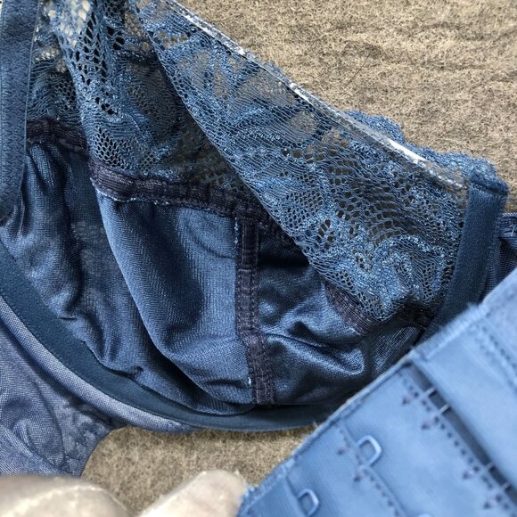 NWT BALI Lined Support Underwire Bra 40C Blue Lace Lightly Lined - Picture 8 of 9